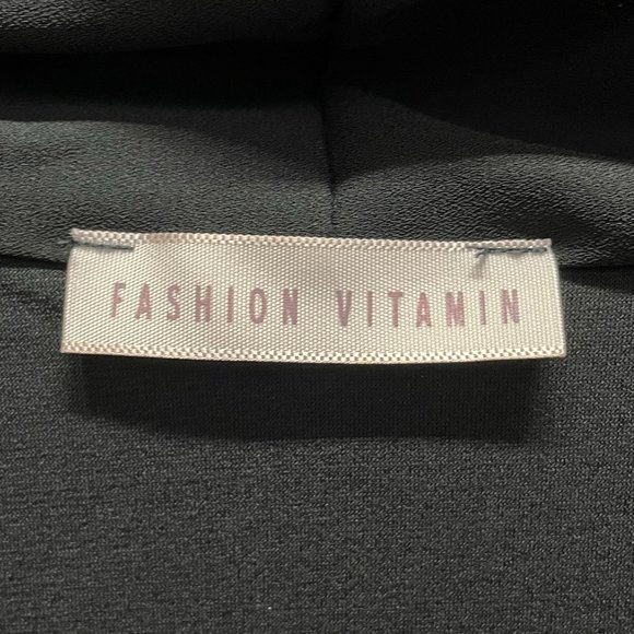 Black Long Sleeve Surplice Bodysuit - Picture 3 of 3